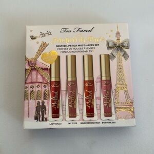 NIB Limited Edition Too Faced Melted in Paris mini Melted Matte lipstick set